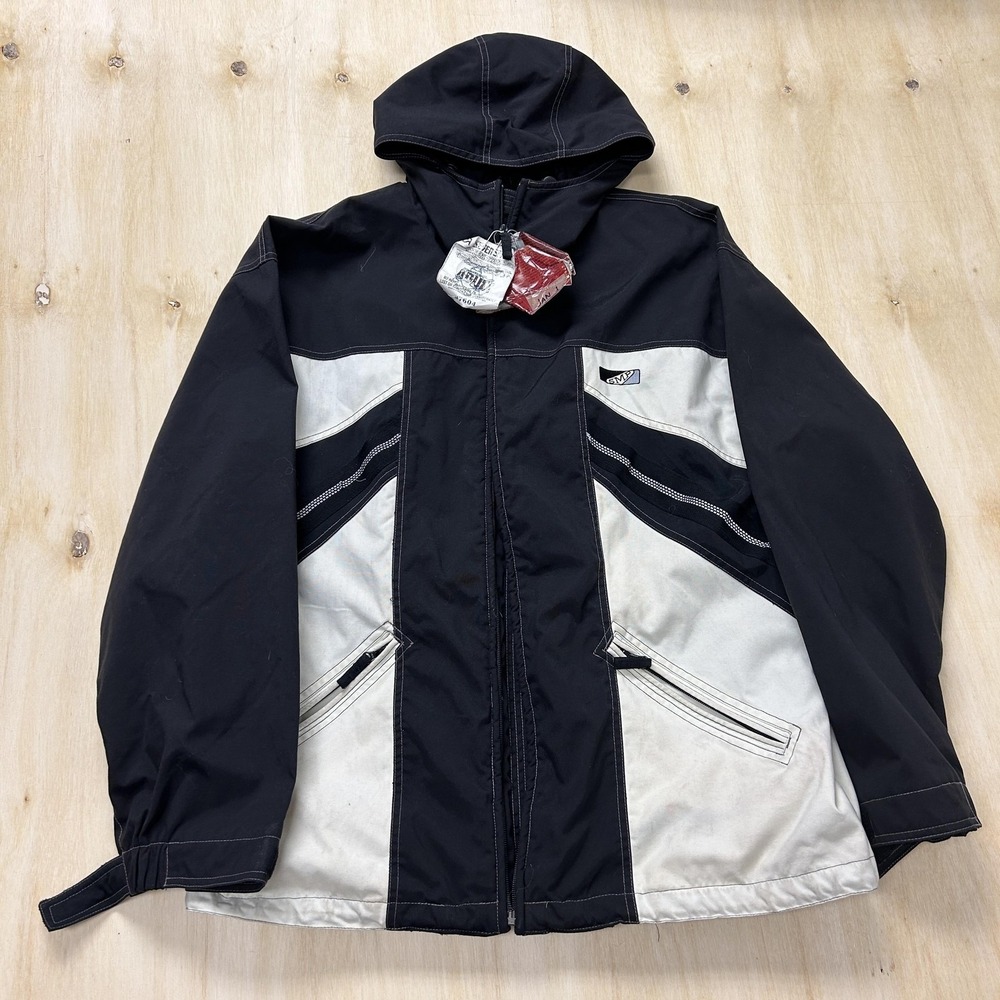 Vintage SMP Atmosphere Project Spin Concept Ski Jacket Men XL Black White Hooded